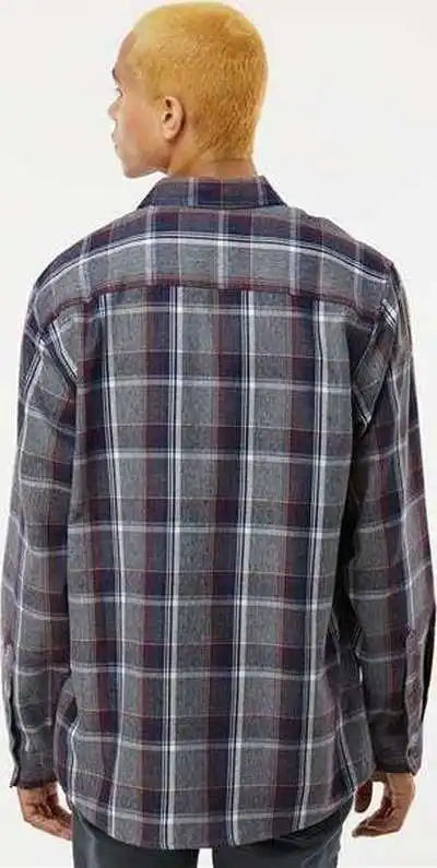 Burnside 8220 Perfect Flannel Work Shirt - Heather Gray Navy