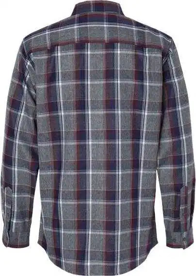 Burnside 8220 Perfect Flannel Work Shirt - Heather Gray Navy