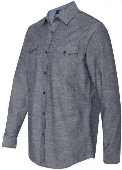 Burnside 8255 Chambray Long Sleeve Shirt - Dark Denim