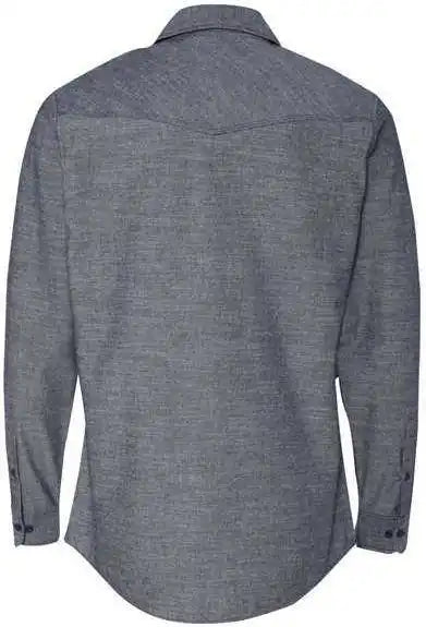 Burnside 8255 Chambray Long Sleeve Shirt - Dark Denim