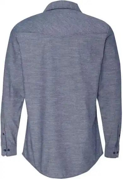 Burnside 8255 Chambray Long Sleeve Shirt Light Denim