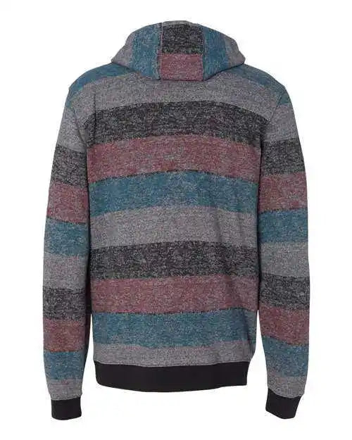 Burnside 8603 Printed Stripes Fleece Sweatshirt - Red Black