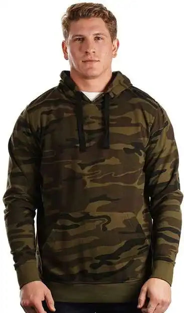 Burnside 8605 Enzyme-washed French Terry Hooded Sweatshirt - Green Camo