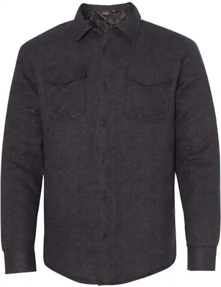 Burnside 8610 Quilted Flannel Jacket - Charcoal