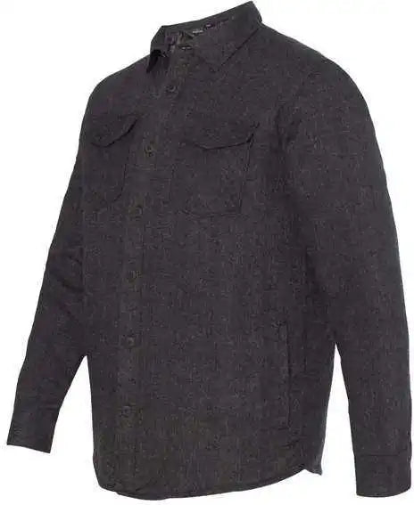 Burnside 8610 Quilted Flannel Jacket - Charcoal