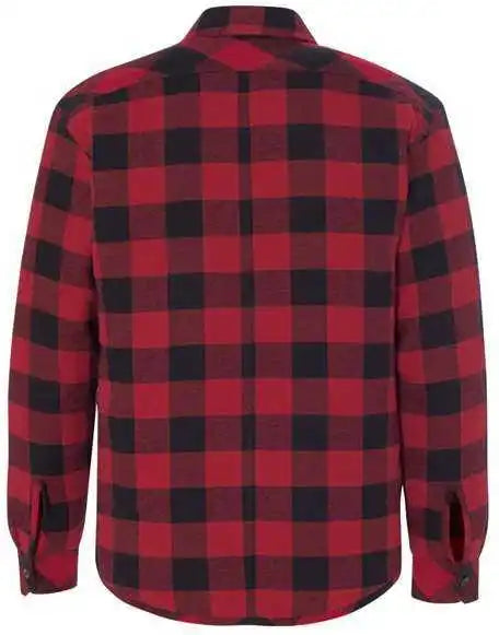 Burnside 8610 Quilted Flannel Jacket Red Black Buffalo