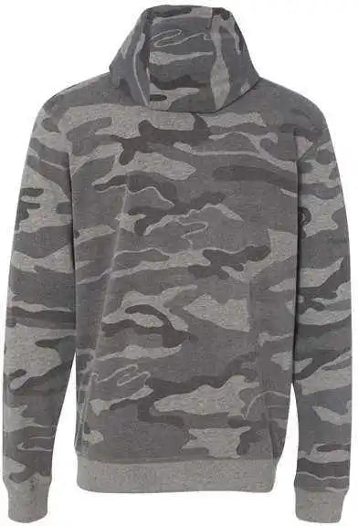 Burnside 8615 Camo Full-zip Hooded Sweatshirt - Black
