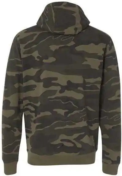 Burnside 8615 Camo Full Zip Hooded Sweatshirt Green