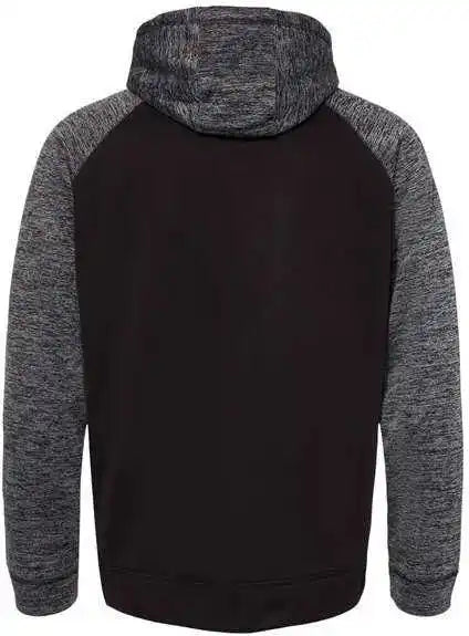 Burnside 8670 Performance Raglan Pullover Sweatshirt - Black Heather Charcoal