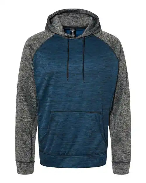 Burnside 8670 Performance Raglan Pullover Sweatshirt - Heather Navy Charcoal