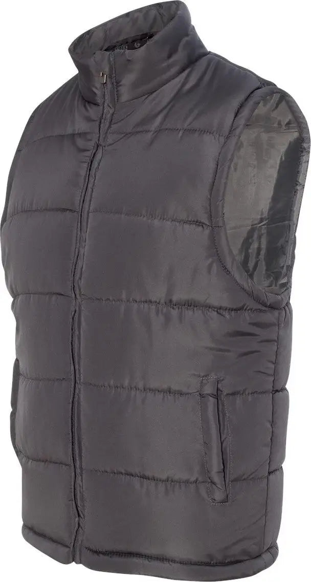 Burnside 8700 Puffer Vest - Charcoal - Dark Gray / s