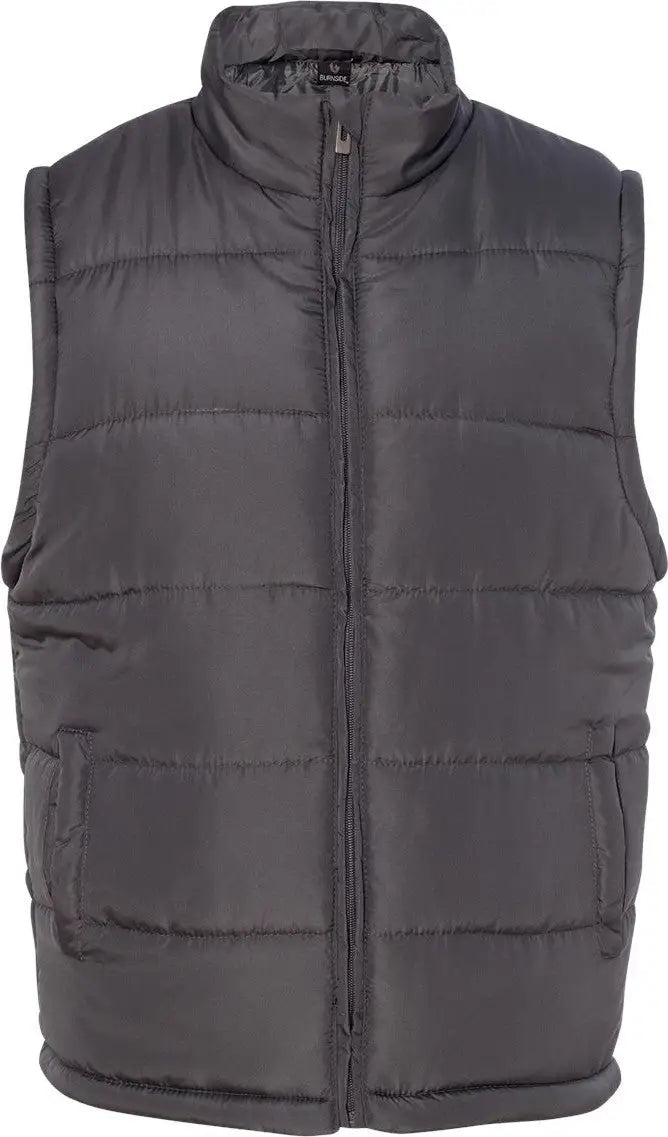 Burnside 8700 Puffer Vest - Charcoal - Dark Gray / s
