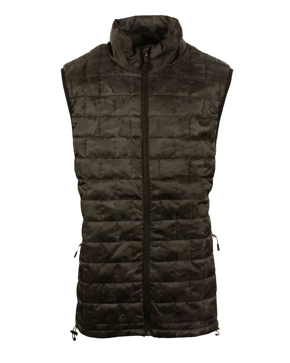 Burnside 8703b Elemental Puffer Vest - 8703 - Black Camo - Adult s