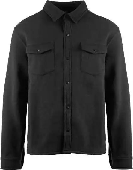 Burnside 8760 Fleece Snap Jacket - Black