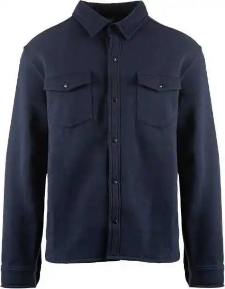 Burnside 8760 Fleece Snap Jacket - Navy