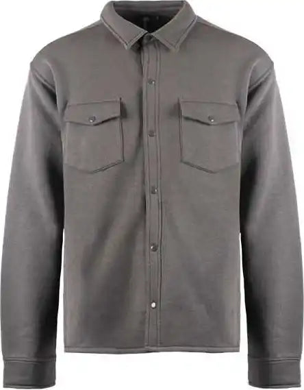 Burnside 8760 Fleece Snap Jacket - Steel
