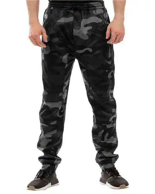 Burnside 8801 Performance Fleece Joggers - Black Camo