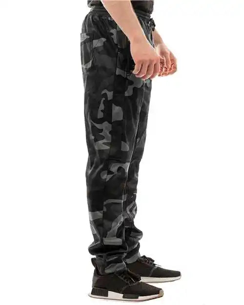 Burnside 8801 Performance Fleece Joggers - Black Camo