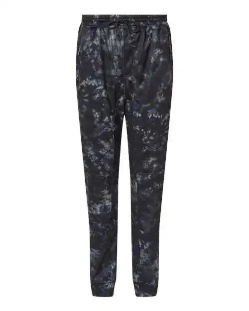 Burnside 8801 Performance Fleece Joggers - Black Tie Dye