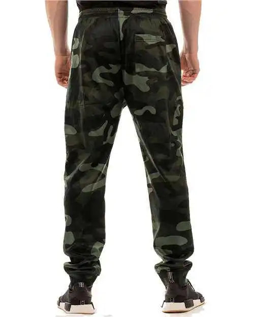 Burnside 8801 Performance Fleece Joggers - Green Camo