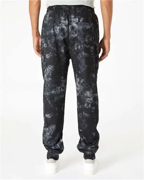 Burnside 8801bu Performance Fleece Joggers - 8801 - Black Tie Dye