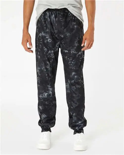 Burnside 8801bu Performance Fleece Joggers - 8801 - Black Tie Dye