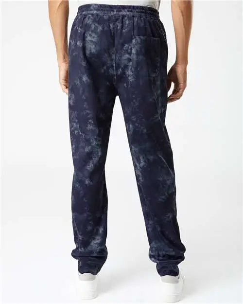 Burnside 8801bu Performance Fleece Joggers - 8801 - Navy Tie Dye