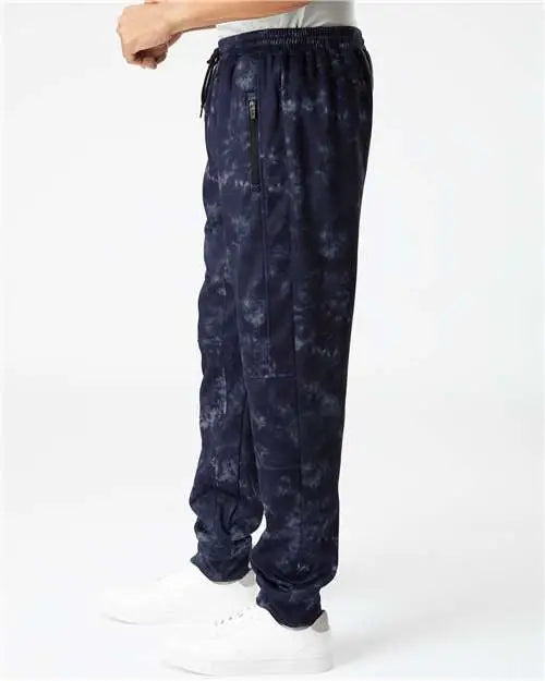 Burnside 8801bu Performance Fleece Joggers - 8801 - Navy Tie Dye