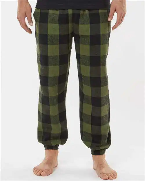 Burnside 8810 Flannel Jogger - Army Black
