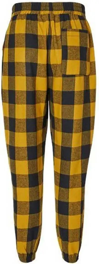 Burnside 8810 Flannel Jogger - Gold Black