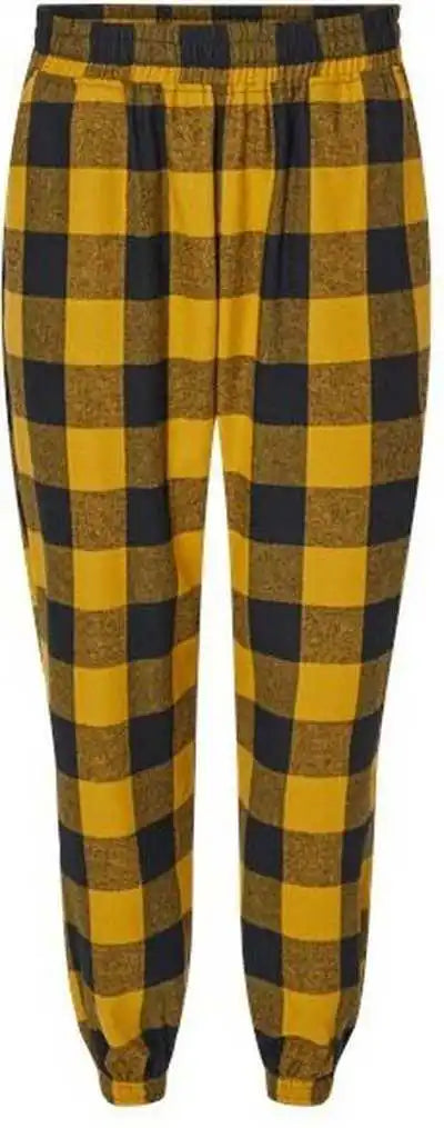 Burnside 8810 Flannel Jogger - Gold Black