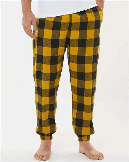 Burnside 8810 Flannel Jogger - Gold Black