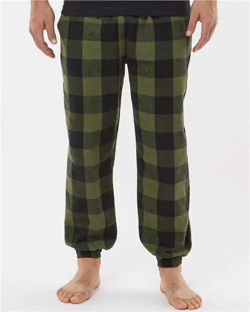 Burnside 8810 Flannel Joggers - Army Black