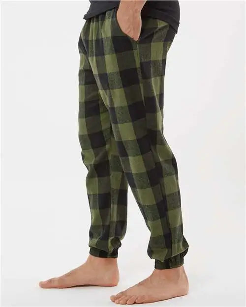 Burnside 8810 Flannel Joggers - Army Black