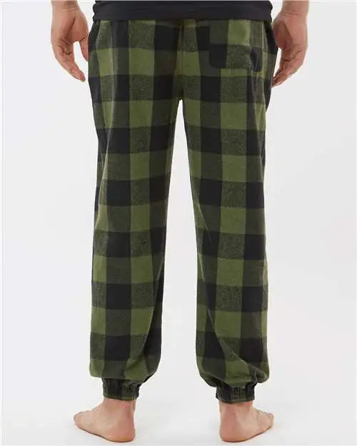 Burnside 8810 Flannel Joggers - Army Black