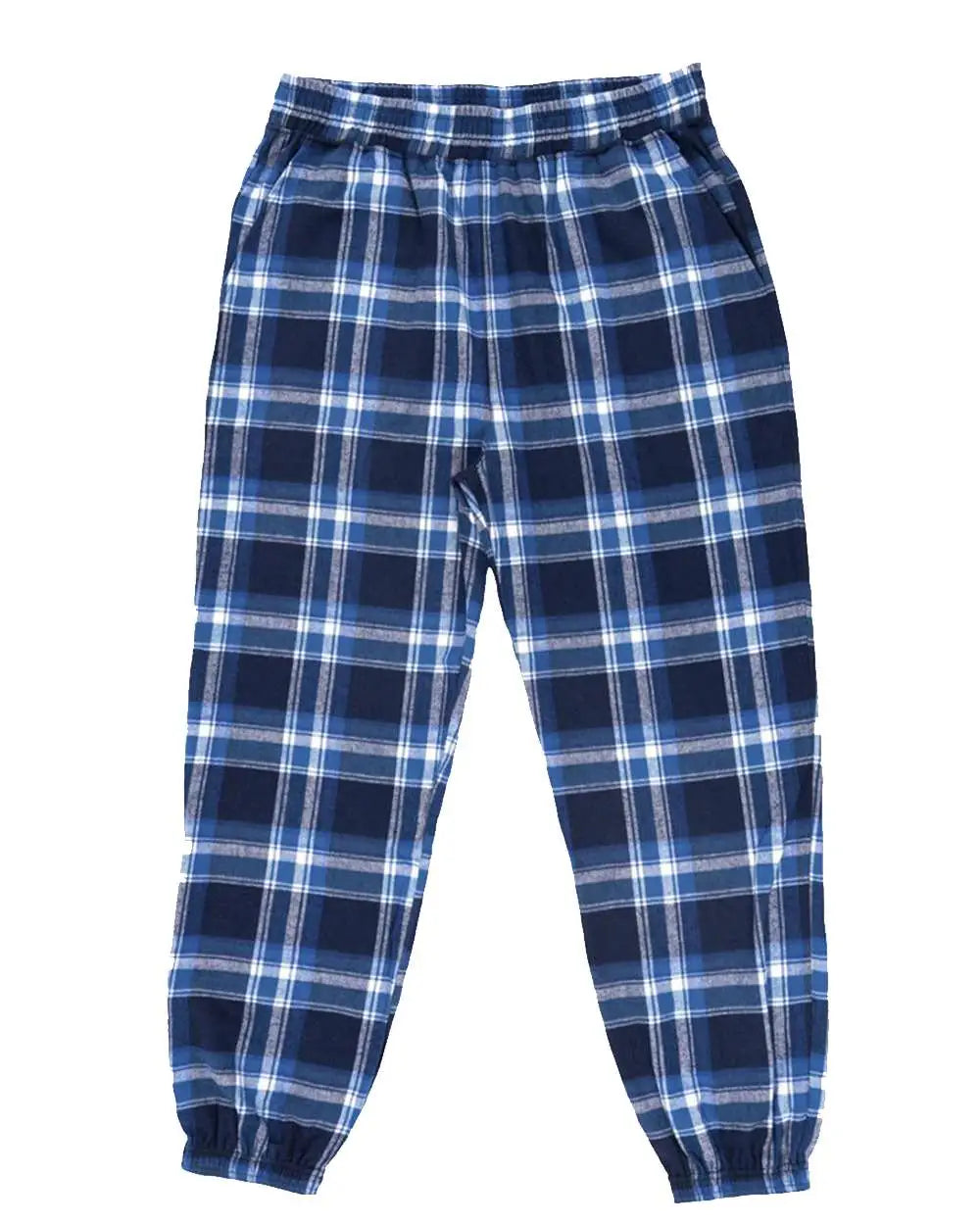 Burnside 8810 Flannel Joggers - Blue White - Blue/ / Xs