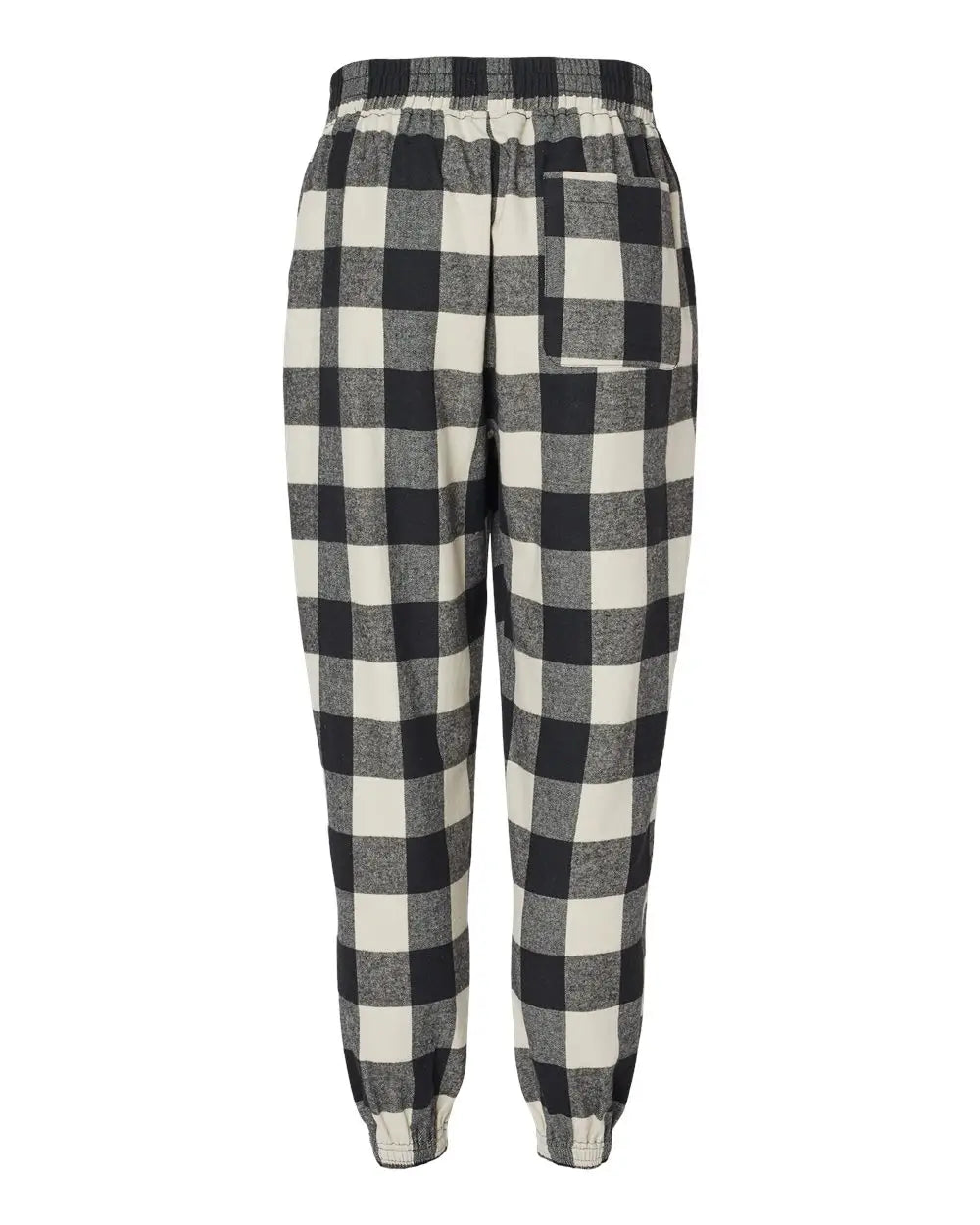 Burnside 8810 Flannel Joggers - Ecru Black
