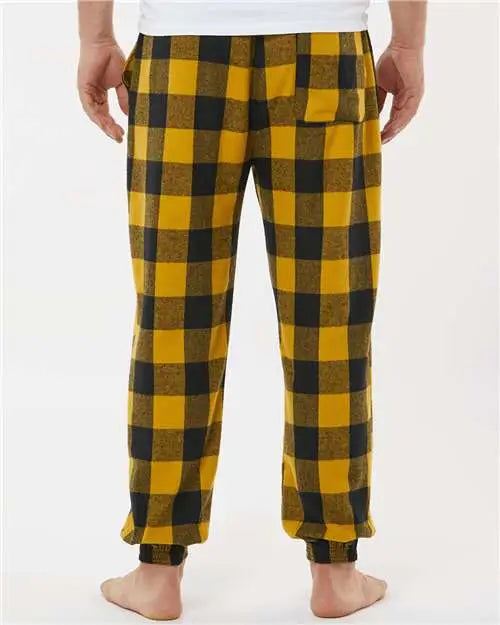 Burnside 8810 Flannel Joggers - Gold Black