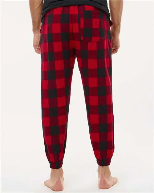 Burnside 8810 Flannel Joggers - Red Black