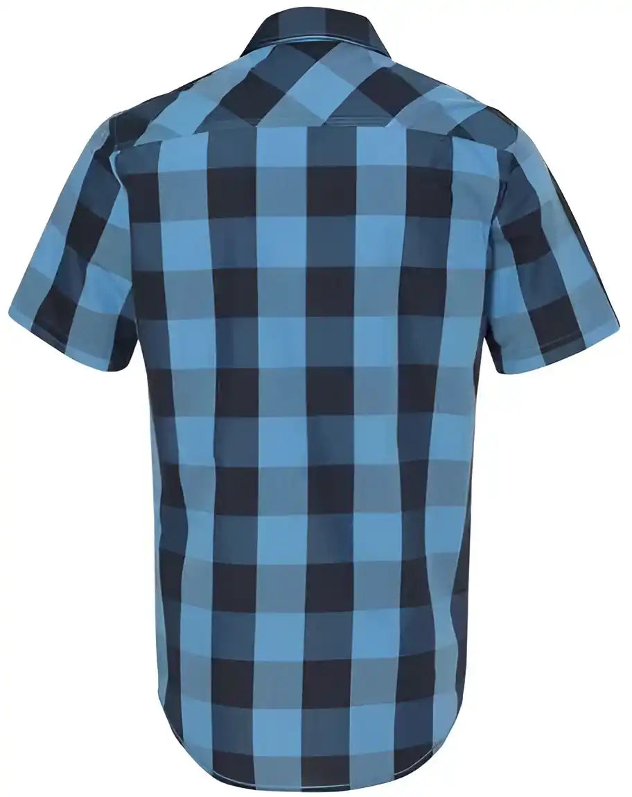 Burnside 9203 Buffalo Plaid Short Sleeve Shirt - Black Blue