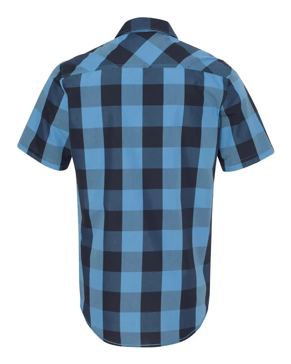 Burnside 9203 Buffalo Plaid Short Sleeve Shirt - Black Blue