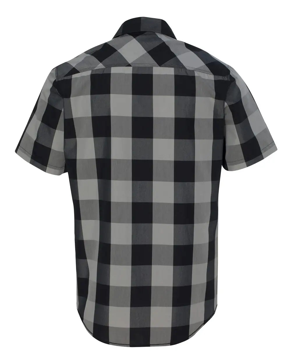 Burnside 9203 Buffalo Plaid Short Sleeve Shirt - Black Grey