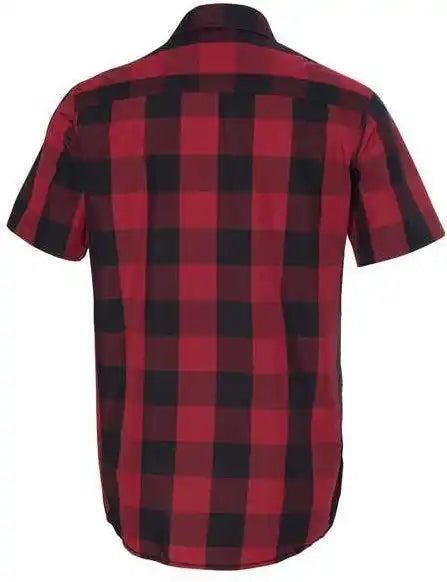 Burnside 9203 Buffalo Plaid Short Sleeve Shirt - Red Black