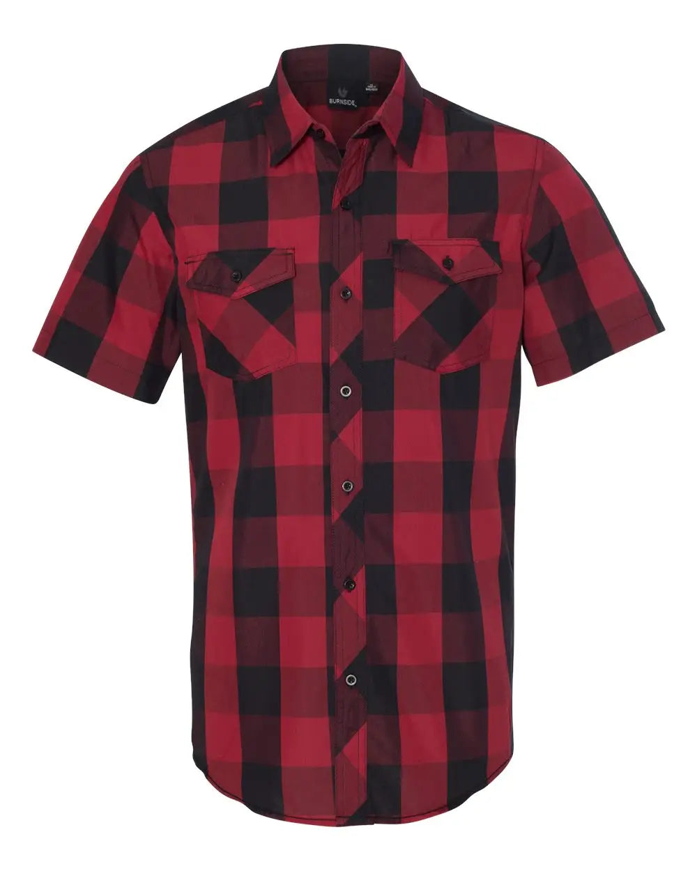 Burnside 9203 Buffalo Plaid Short Sleeve Shirt - Red Black