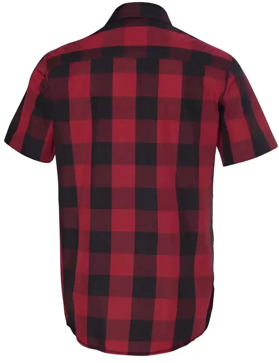Burnside 9203 Buffalo Plaid Short Sleeve Shirt - Red Black