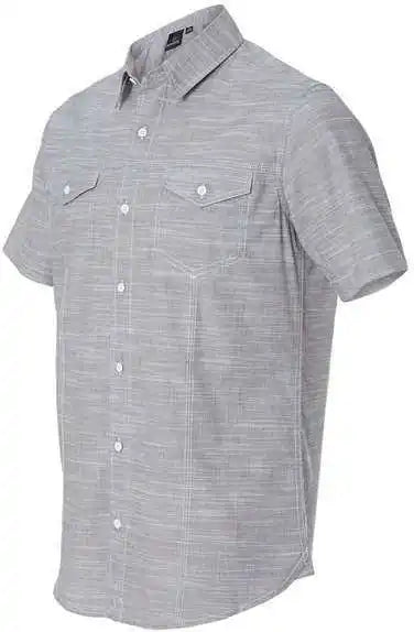 Burnside 9247 Textured Solid Short Sleeve Shirt Black