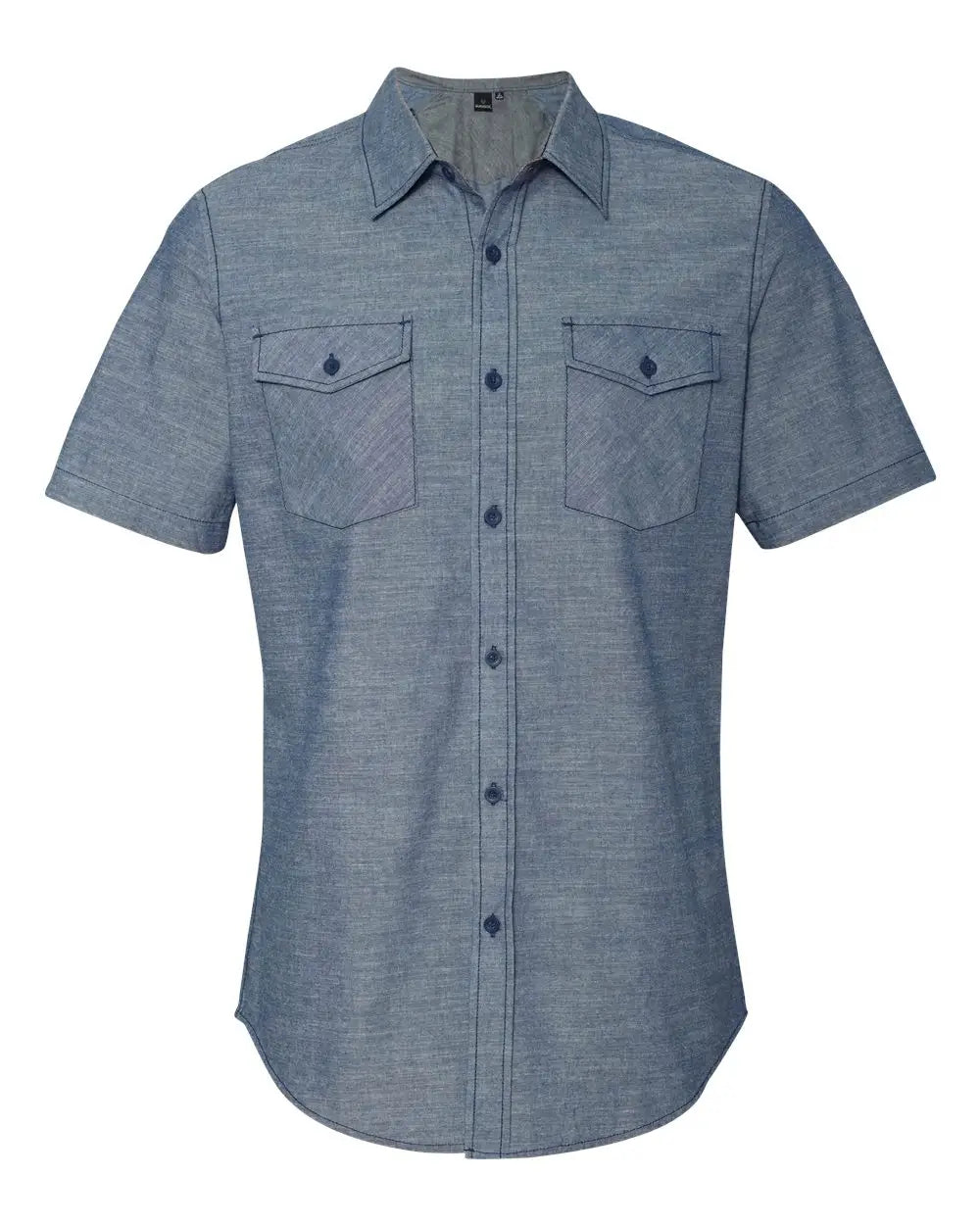 Burnside 9255 Chambray Short Sleeve Shirt - Light Denim