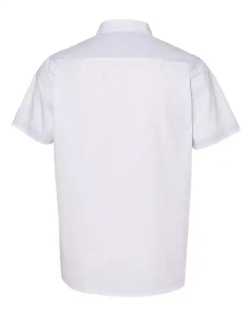 Burnside 9290 Peached Printed Poplin Short Sleeve Shirt - White Black Dot