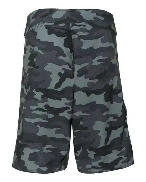 Burnside 9371 Diamond Dobby Board Shorts Black Camo
