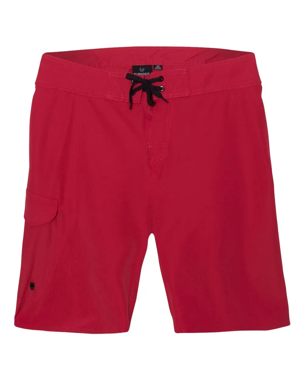 Burnside 9371 Diamond Dobby Board Shorts - Solid Red - 30